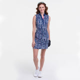 S/L OMBRE DASH PRINT DRESS