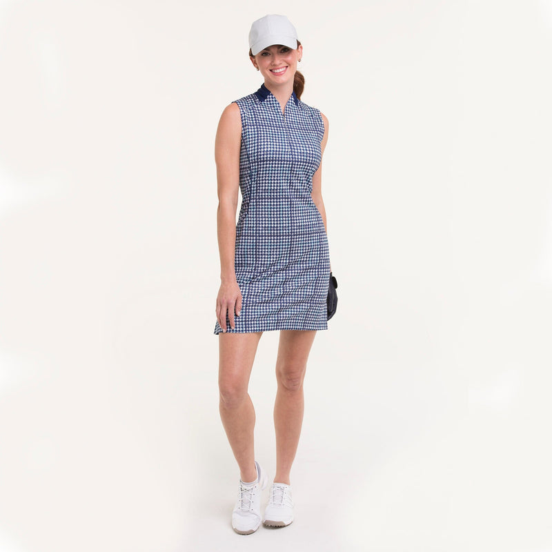 S/L HOUNDSTOOTH PRINT DRESS