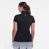 Cap Sleeve Convertible Collar Block Polo