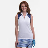 SLEEVELESS CONVERTIBLE COLLAR POLO - Sale