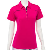 Short Sleeve Polo w/Lacing Work Cutout Back Detail - EPNY